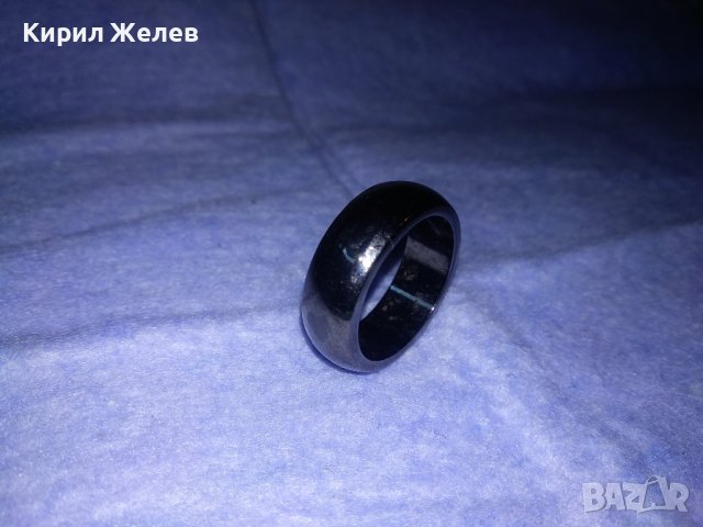 СТИЛЕН ФЕШЪН АРТ МАСИВЕН ПРЪСТЕН - ХАЛКА от ТИТАН с УСТОЙЧИВО ЧЕРНО ЛЪСКАВО ПОКРИТИЕ 36614, снимка 11 - Пръстени - 39714973