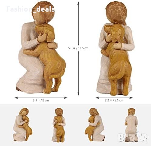 Нова Ангелска Кучешка фигура/Подарък любител кучета/Декорация, снимка 5 - Други - 41528919