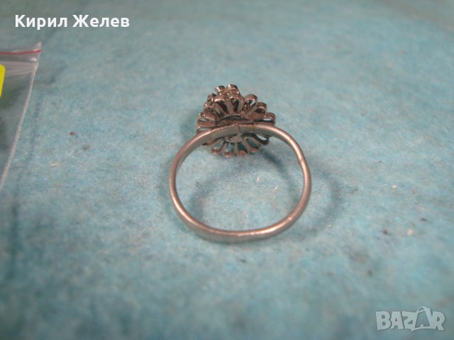 СТАР ПОСРЕБРЕН СТОМАНЕН ВЪЗРОЖДЕНСКИ ТИП ПРЪСТЕН АЖУРНА ФИЛИГРАН РЪЧНА МАЙСТОРСКА ИЗРАБОТКА 25820, снимка 8 - Антикварни и старинни предмети - 35884610