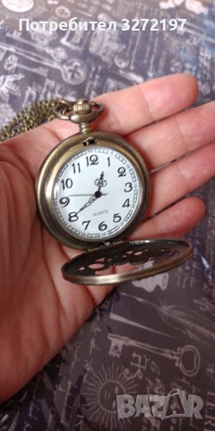 SHAARMS Винтидж джобен кварцов часовник,кварцов,месинг+верижка, снимка 13 - Джобни - 41406650