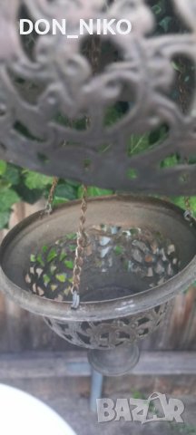 Голямо Бронзово кандило, снимка 4 - Антикварни и старинни предмети - 42710367