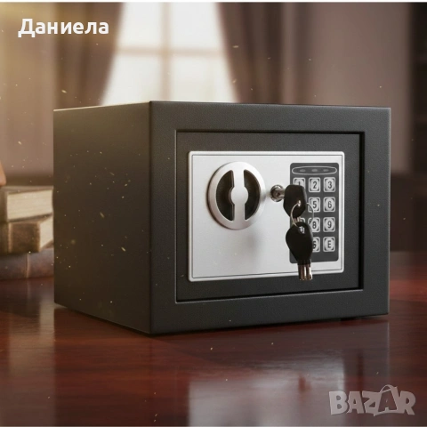 Електронен сейф с кодова клавиатура и резервен механичен ключ – 4.6L, снимка 2 - Други стоки за дома - 53197989
