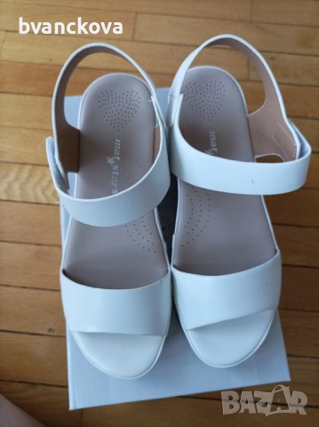 Дамски бели сандали Mat Star, снимка 4 - Сандали - 41453083