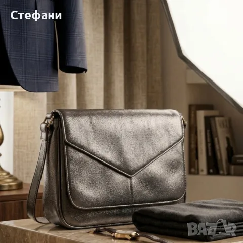 Елегантна дамска чанта през рамо с регулируема дръжка – компактен модел, 19 × 25 см, снимка 6 - Чанти - 56154626