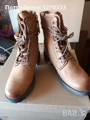 Дамски боти от естествена кожа , снимка 5 - Дамски боти - 49097600