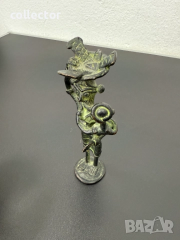 Индийска бронзова племенна фигура. №7497, снимка 6 - Антикварни и старинни предмети - 52064181