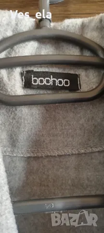 Boohoo сиво дълго отворено сако, снимка 4 - Сака - 49602144