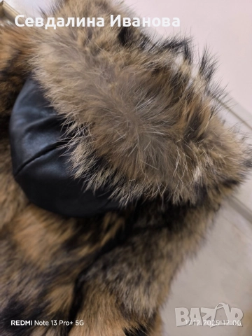 елек от лицева кожа и косъм, снимка 6 - Елеци - 47954666