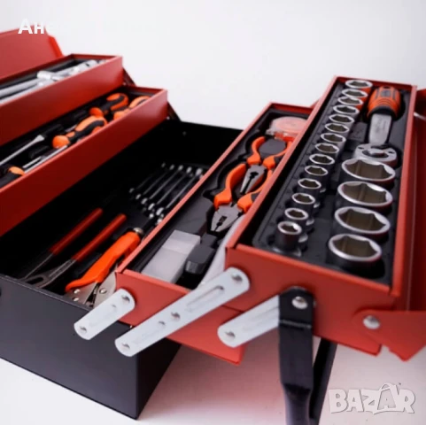 Комплект инструменти 147 бр е метален куфар 