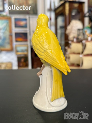 Немска порцеланова фигура на канарче. №7905, снимка 3 - Колекции - 53663743