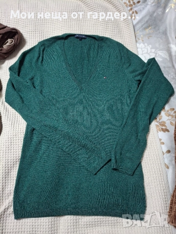 Tommy Hilfiger вълнен фин пуловер, рС, снимка 6 - Блузи с дълъг ръкав и пуловери - 52333730