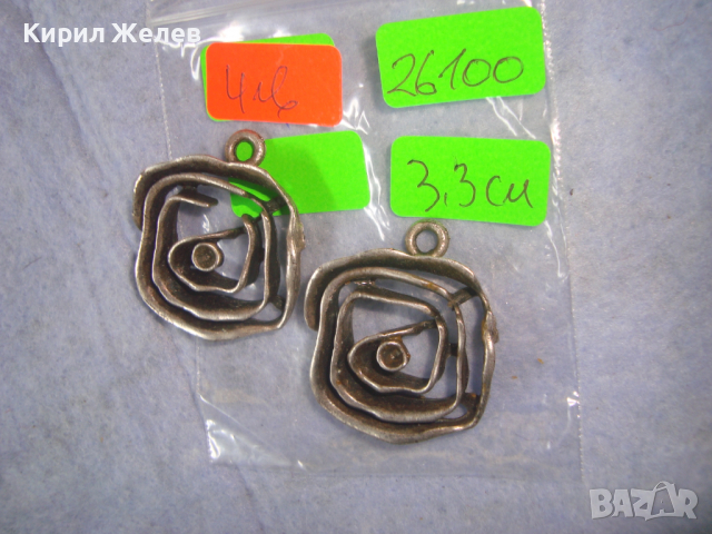 2 ДЪЛБОКО ПОСРЕБРЕНИ ДИЗАЙНЕРСКИ АРТ УКРАШЕНИЯ ВИСУЛКИ МЕДАЛЬОН с ОКСИДАЦИЯ 26100, снимка 3 - Колиета, медальони, синджири - 36224976