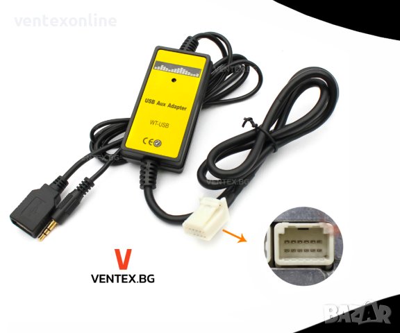 USB AUX чейнджър за Toyota Avensis RAV4 Corolla аукс усб тойота