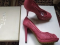 Розови сандали на висок ток 37 номер обувани веднъж 16лвв, снимка 3