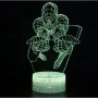 Холограмна 3D LED лампа Spider Man-дистанционно управление 16 цвята+други режими на управление , снимка 9