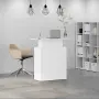 vidaXL Рецепционно бюро, бяло, 100x40x104 см, инженерно дърво, снимка 3