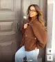 Тренд овърсайз велурено яке Bershka / Faux Suede Bomber Jacket, снимка 4
