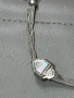 Сребърна верижка за джобен часовник със седефени елементи, снимка 8