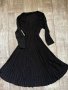 Нова черна ежедневно елегантна рокля рипс рипсена еластична разкроена свободен модел, снимка 9