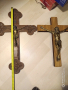 Стар кръст разпятие Христово,голям,тежък кръст от божи гроб,донесен преди 50,Исус Христос, снимка 1