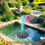 Декоративен соларен фонтан с RGB светлина за езерце или градина - КОД 4480, снимка 2