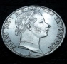 1 Флорин 1860 година Австроунгария , Франц Йосиф I сребро, снимка 4