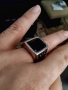 Сериозен мъжки правоъгълен пръстен неръждаема стомана!, снимка 1