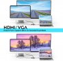 USB C хъб Manelord, VGA, 4K HDMI, двоен дисплей, 87W PD порт, USB 3.0, снимка 3