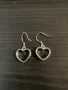 Сребърни обеци сърце, снимка 2