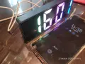 LED будилник с цветен огледален дисплей, работещ с USB , , снимка 5