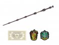 Магическа пръчка на Дъмбълдор + Билет + нашивки , Комплект , Dumbledore Хари Потър , Harry Potter , 