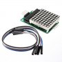 Точков матричен MCU LED модул MAX7219 с кабел Dupont / червен, снимка 1