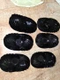 Черно стъкло 6 бр. купучки/чинийки, снимка 7
