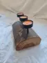 Дървен свещник за три свещи, снимка 5