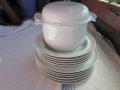 HUTSCHENREUTER порцеланов комплект супник и чинии от LEONARD PARIS Decor KYOTO., снимка 1 - Сервизи - 36396175