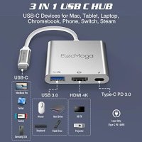 Нов Адаптер 3 в 1 от USB C към HDMI изход HDMI 4K30hz,/MacBook Chromebook Dell, снимка 7 - Друга електроника - 41265080
