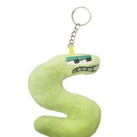 Играчка Буква S, Тип ключодържател, Плюшена, Зелен, снимка 1 - Плюшени играчки - 41480435