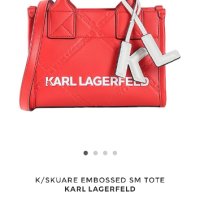 Кожена чанта Karl Lagerfield, снимка 4 - Чанти - 44380093