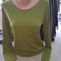 Мека блузка с ангора в зелено , снимка 1 - Блузи с дълъг ръкав и пуловери - 42469521