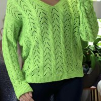 Дамски пуловер, кръстосан отзад с красива шарка, 6цвята - 023, снимка 11 - Блузи с дълъг ръкав и пуловери - 39855708