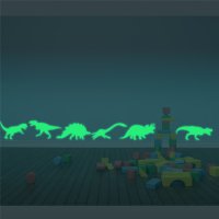 Светещи динозаври , декорация за детска стая , фосфорни играчки за момче , момиче деца, снимка 2 - Декорация за дома - 40281893