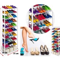 Метална етажерка стелаж за обувки до 30 чифта Amazing Shoe Rack, снимка 1 - Етажерки - 42378649