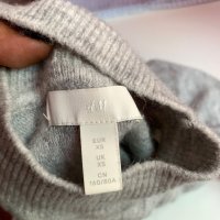 H&M сив дамски пуловер-полуполо, снимка 4 - Блузи с дълъг ръкав и пуловери - 42111653
