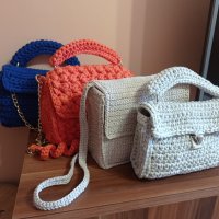 Дамски плетени чанти, снимка 4 - Чанти - 40634794