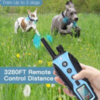Електронен нашийник за куче каишка с ток телетакт за дресура до 1000 метра обхват водоустойчив

, снимка 15 - За кучета - 42254768