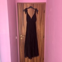 Черна рокля с дантела, снимка 2 - Рокли - 41331191