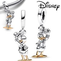 Сребърен висящ елемент Доналд Дък,Disney 100 years Anniversary/нов, снимка 1 - Колиета, медальони, синджири - 41343427