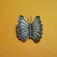 Сребърна брошка Пеперуда, снимка 1 - Други - 44568308