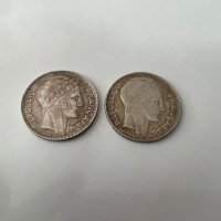 Сребърни монети Франция 10 франка, 1933 и 1929, снимка 5 - Нумизматика и бонистика - 41791581