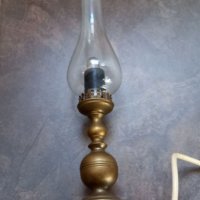 Ретро бронзова настолна лампа, снимка 3 - Настолни лампи - 35835355